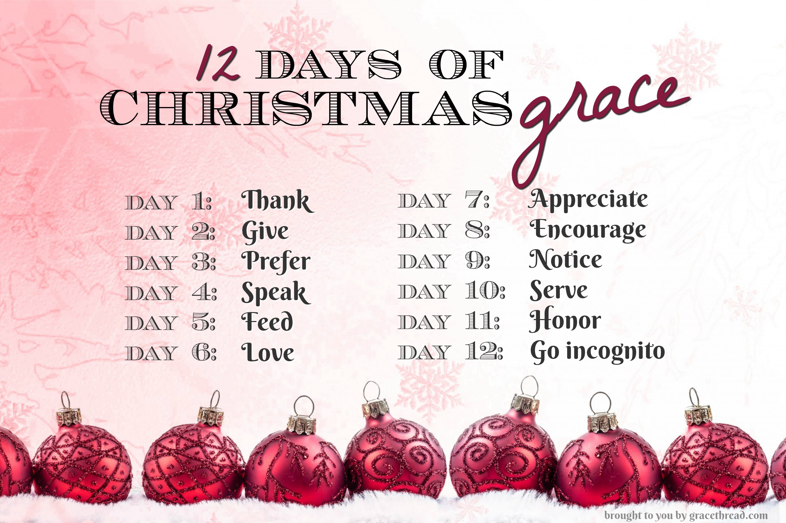 12 Days Of Christmas Challenge Grace Thread